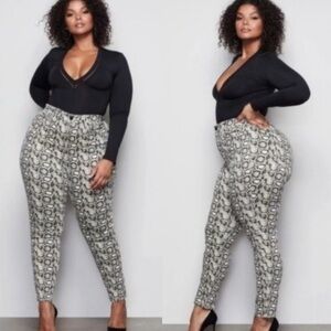 Good American Good Legs Python Snake Skinny Jeans
